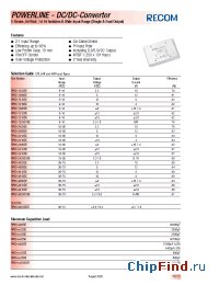 Datasheet RP60-1215DE manufacturer Recom